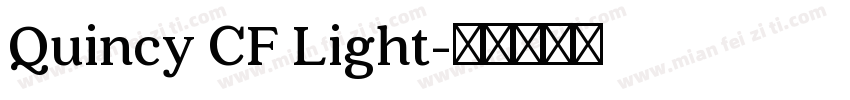 Quincy CF Light字体转换